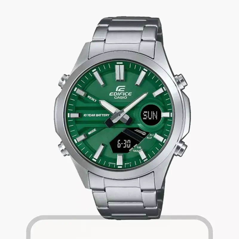 Casio Edifice Green Analog-Digital Dial 10-Year Battery Men's Watch- EFV-C120D-3A
